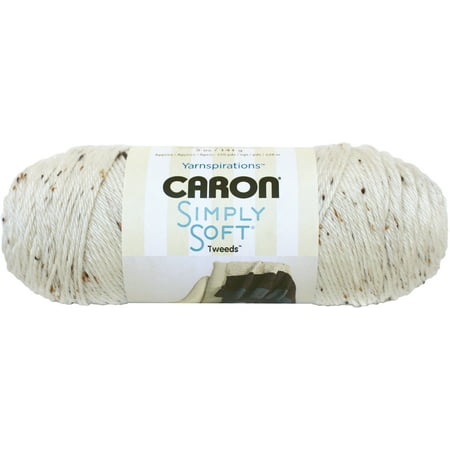 - Caron Simply Soft Tweeds Off White Yarn, 1 Each