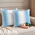 thumbnail image 2 of Sky Blue White Outdoor Waterproof Pillow Covers, Gradient Vertical Stripes Minimalist Decorative Square Throw Pillowcase Sofa Cushion Sham for Patio/Couch/Chair, 24"x24" 2 Pack, 2 of 8
