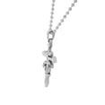 thumbnail image 2 of Stainless Steel Silver-Tone White CZ Zodiac Cross Pendant Necklace - Leo, 24", 2 of 3
