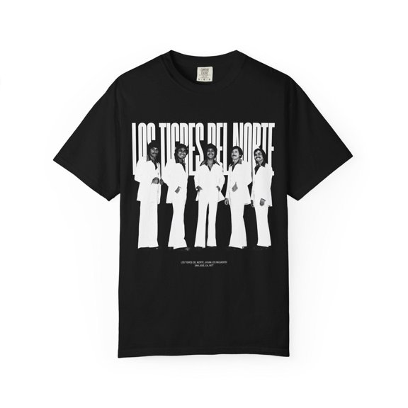CLOTEX Los Tigres Del Norte T-Shirt | 1977 Vivan Los Mojados Album Era, Black S