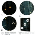 thumbnail image 3 of Designart "Japanese Starry Night in Black and Yellow" Landscapes Framed Wall Art - Traditional Black Japan Living Room Framed Canvas Art, 3 of 6