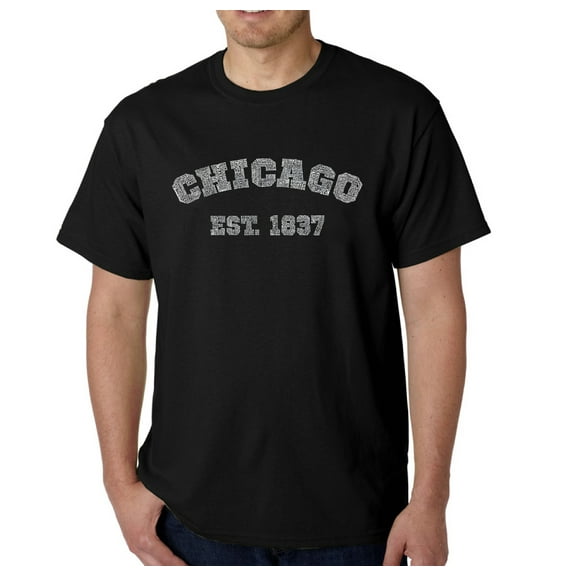 LA Pop Art Men's Word Art T-Shirt - Chicago 1837