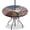 American Eagle, variant on Unique Mandala Round Fitted Tablecloth Outdoor Tablecloth with Umbrella Hole, Round Table Cloths with Elastic Zippered Wipeable Table Cloth Cover for Picnic,Party Decor Easy to Clean