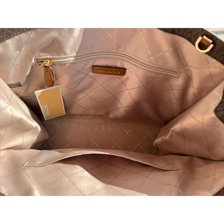Michael Kors Mirella Medium EW Tote Brown MK Signature Satchel Shoulder Bag  