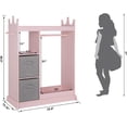 thumbnail image 7 of ZXNYH Kids Dress up Storage with Mirror and Storage Bin,Kids Play Armoire Dresser with Mirror,Kids Costume Organizer, Pretend Storage Closet for Kids,Costume Storage Dresser (White), 7 of 7