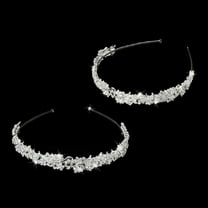 SSKFHGI Wedding Crystal Flower Headband Hairband Bride Bridesmaid Tiara w Bridal