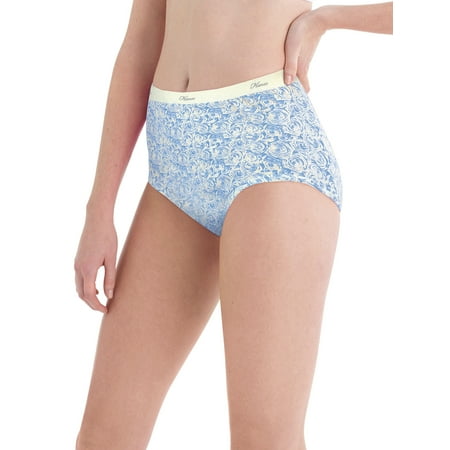 Womens High Cut Brief - Women's Cotton No Ride Up Assorted Dyed Brief Panties - 6 Pack