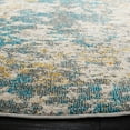 thumbnail image 4 of SAFAVIEH Madison Nita Vintage Floral Area Rug, Teal/Gold, 6'7" x 6'7" Round, 4 of 9