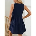 thumbnail image 6 of Summer Dresses for Women SHCKE Casual Tank Dresses Sleeveless Beach Vacation Dress V Neck Pleated Dress, 6 of 6