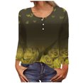 thumbnail image 2 of Hauts pour Femmes 2023 Blouses Basiques T-Shirts Mignons Mode Femmes Imprimé Manches Longues Confortable Respirant Chandail en Molleton Col Rond, 2 of 5