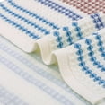 thumbnail image 2 of REGALWOVEN Waffle Striped Hand Towels for Bathroom, Soft Absorbent Cotton Decorative Hand Towel Set (13 x 29 Inch) Blue Brown 2-Piece, 2 of 4