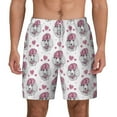 thumbnail image 2 of Picia Cute Poodle Dog pattern Mens Swim Trunks with Compression Liner Stretch Beach Shorts Quick Dry with Zipper Pockets No-Chafing Board Shorts-3X-Large, 2 of 9