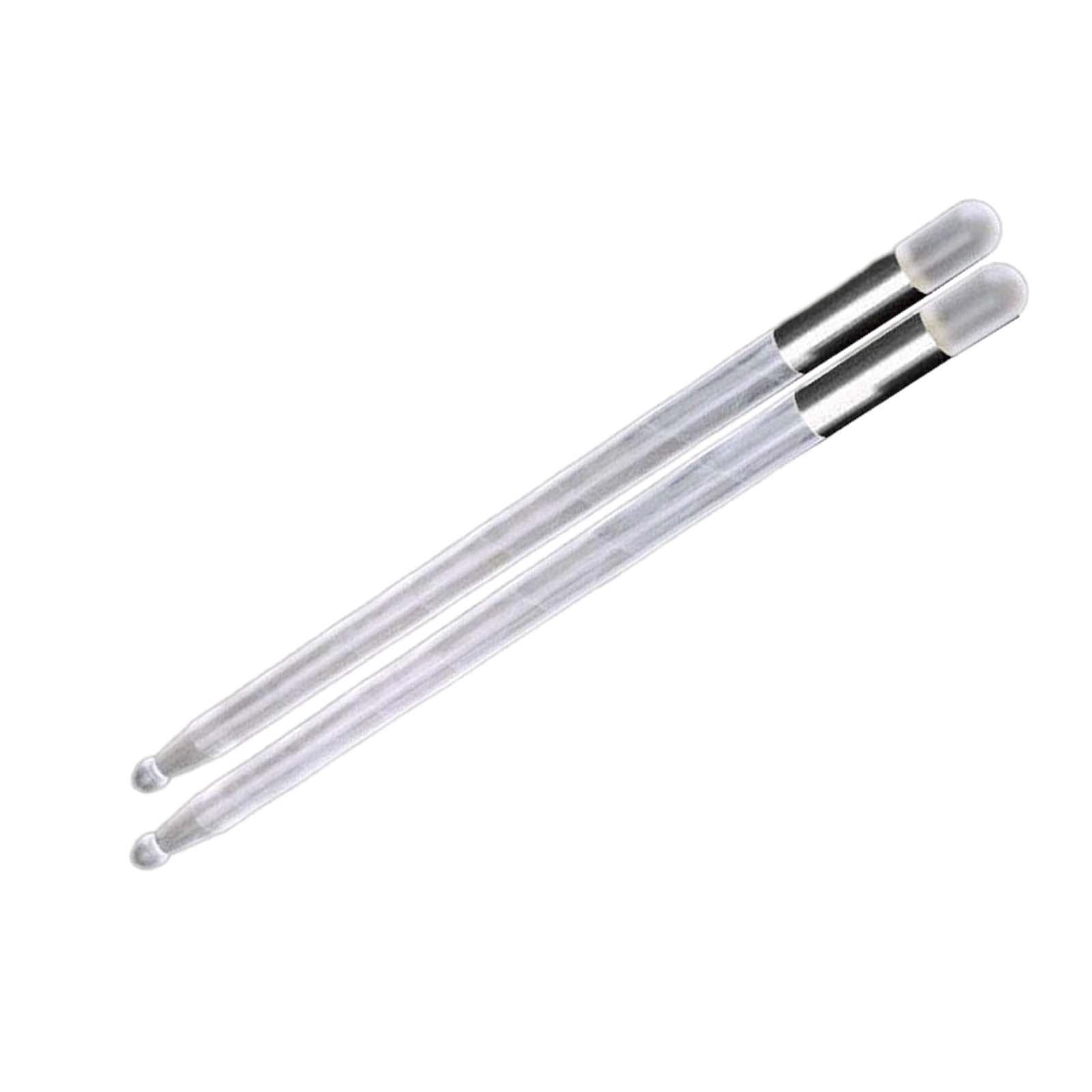 LeeQinersw 2Pcs Light up Drum Sticks 13 Color Changing Anti Drumsticks Portable Glow in The Silver