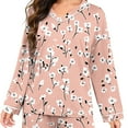 thumbnail image 4 of Levmjia Womens Pajama Set Fashion Casual Print Long Sleeve Top and Pants Winter Sleepwear Cozy Set Soft Loose Fit For Home Relaxation Daily Wear, 4 of 7