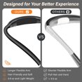 thumbnail image 4 of HAHDAXIA Rechargeable LED Neck Reading Light, Book Lights for Reading in Bed,3 Brightness Levels,Flexible Soft Silicone Arms Comfortable Wear, Long Lasting. Perfect for Readers, Craft & Knitt, 4 of 6