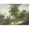 thumbnail image 2 of Roelof Jansz. van Vries 14x11 Gold Ornate Wood Frame and Double Matted Museum Art Print Titled - Landscape with Falconer (1650 - 1681), 2 of 4