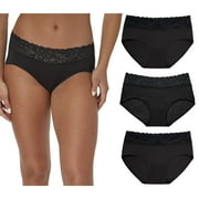 Maidenform Women's Perfect Fit Stretch Lace Hipster Underwear, 3-Pack Color: Black Black Black Size: XX LARGE