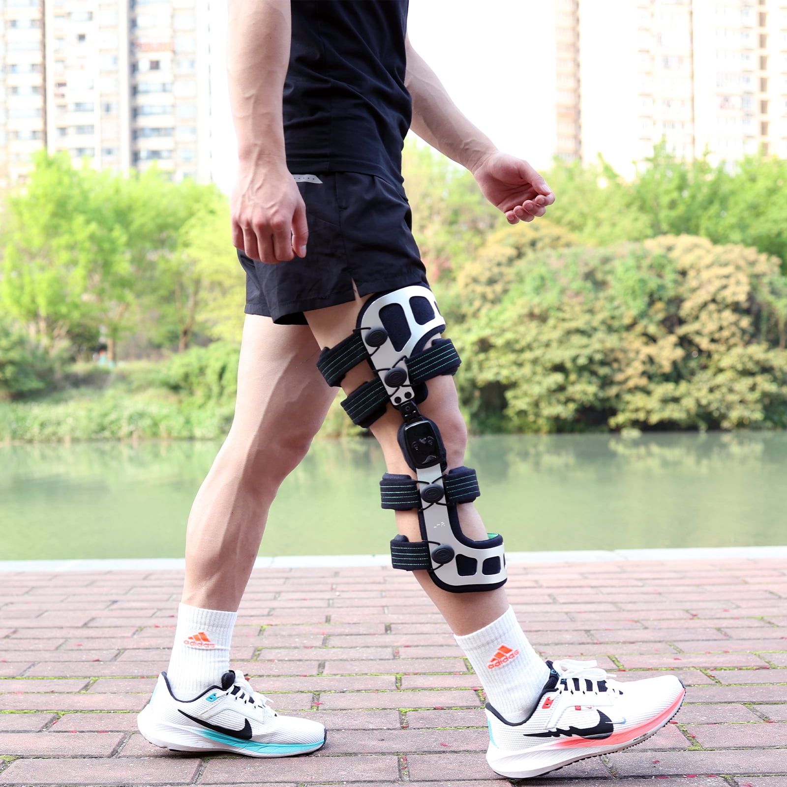 Orthomen OA Knee Brace Booste Instability of Knee Joint or Ligament Injury & Protect Knee Joint after Knee Surgery(M/Left)