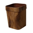 thumbnail image 3 of Tnarru Imitation Wood Grain Trash Can Large Rubbish Bin for Bathroom Kitchen Office 16L, 3 of 8