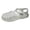 White, variant on Womens Jelly Gladiator Sandals Vintage Casual Closed Toe Ankle Strap Chunky Low Heels Fisherman Flat Comfortable Walking Water Shoes Summer Beach Gold Size 8