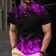 thumbnail image 4 of Camisetas de Manga Corta de los Hombres Casual Gradiente Solapa Botón Arriba Camiseta, Top Ligero para el Hogar, Uso Diario Y Cómodo, 4 of 5