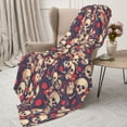 thumbnail image 3 of Sikiie Skull rock music record Cozy Flannel Fleece Throw Blanket: Lightweight & Thick for All Seasons - Perfect for Women, Men, & Kids"80"x60", 3 of 6