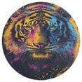 thumbnail image 3 of Tiger Animal Graffiti Round Rugs -Washable Non-Slip Small Round Area Rug Throw Soft Circle Rugs for Bedroom, Modern Print Indoor Carpet for Entryway Sofa Living Room, 3 of 6
