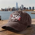 thumbnail image 4 of GrmtClth America 250th Anniversary Hat Patriotic Caps 1776-2026 Commemorative Baseball Hat Honoring Veterans Soft Independence Casual Cap for Men Women Coffee One Size, 4 of 5