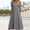 Grey, variant on Women Fashion Solid Short Sleeve Casual Loose Long Dress With Pockets Midi Dress Petite Casual Dresses for Summer Casual Dress with Pockets Plain Summer Dresses Missal Dresses Summer Floral Dress for
