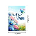 thumbnail image 4 of Jbralid Hello Spring Garden Flag With Colorful Flowers And Butterfly For Spring Summer Home Outdoor Garden Yard Door Decor 12x18 inch, 4 of 5
