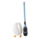 thumbnail image 3 of Juego de escobilla y soporte para inodoro, cepillo de limpieza ergonómico, cabezal de cepillo de varios lados para hotel Azul, 3 of 9