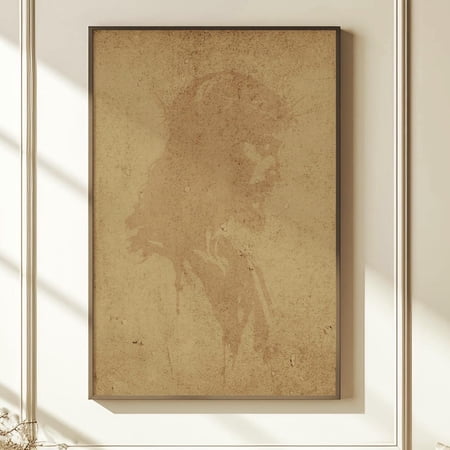 Vintage Image of Christ Jesus Christian Wall Art Religious Home Decor, Unframed Paper Poster 8x10in