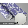 thumbnail image 6 of S4sassy Self Adhesive Wallpaper, Branch & Leaf Wallpaper, Purple Removable DIY Vinyl Wall Covering, Textured Peel and Stick Contact Paper for Entryway accent wall, Easy Home Decor Solution (25"x60"), 6 of 9