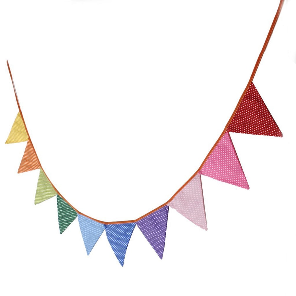 Random Color Tinksky Bunting Banners Flags for Wedding Birthday Party-Dot Grid Pattern,11pcs AX-AY-ABHI-93077 