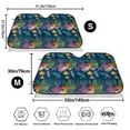 thumbnail image 3 of Picia Undersea Animals Curved Windshield Sunshade Accordion Folding Style Auto Shade for Car Truck SUV Van Blocks UV Ray Sun Visor Protector -Small, 3 of 7