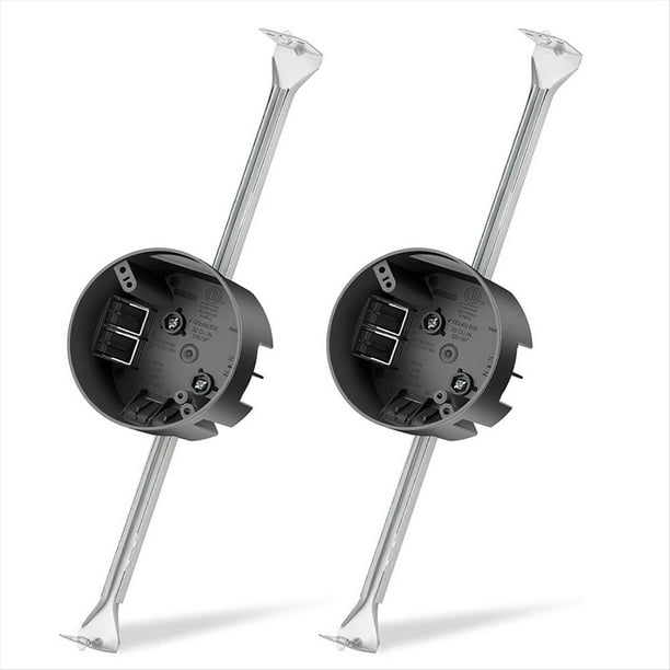 2 Piezas de Soporte para Ventilador de Techo, Caja Eléctrica de 14,25 A 22,5 Pulgadas, Caja Eléctrica Ajustable y Barra de Soporte, Soporte para Ventilador, Color Gris