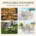 thumbnail image 4 of Vmopu Home Table and Chairs Dining Set, Aluminum Square Table with 4 Back Chairs Foldable and Portable, 4 of 4