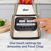 خلاط Oster One Touch مع برامج السيارات و 6 -Cup Glass Jar ، نيكل مصقول