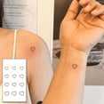 thumbnail image 2 of Tatuaje temporal a prueba de agua, tatuaje negro dibujado a mano, diseño de corazón, arte corporal, tatuaje falso, tatuaje Flash, muñeca, tobillo femenino, 2 of 4