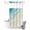Brown Green, variant on No Hook Shower Curtain, Teal Beach Coastal Shower Curtains for Bathroom with See Through Top Window, Summer Ocean Nautical Seaside Waterproof & Washable Bath Curtain Small Stall 36"x78"