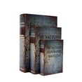 thumbnail image 1 of Set Of 3 Blue The National Geographic Magazine Wood Book Box, 1 of 1