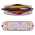 thumbnail image 2 of Cauagu Colorful Cow Skin Print Leather Pencil Pen Case - Stationery Bag Portable Stationery Bag Big Capacity Pencil Pouch Cosmetic Organizer Bag for Men & Women, 2 of 7