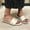 Beige, variant on Hoshose New Summer Women Slip on Sandals Solid Color Non Slip Fashion Outwear Light Satin Sandals Comfortable Breathable