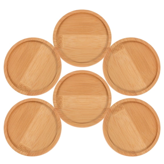 Homoyoyo Thermal Pads Table Mats Mosaic Coasters Beige Bamboo 6 Pcs