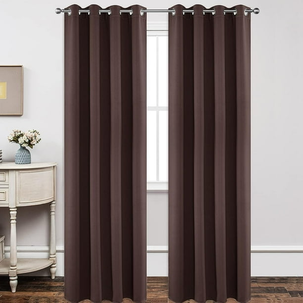 Cortinas opacas Joydeco con aislamiento térmico de 120 x 300 cm, 2 paneles