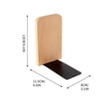 thumbnail image 2 of cpengpj Book Stands 1-Piece, Solid Wood L-Shaped Sturdy Metal Base Non-Slip, for Office Desks and Home Shelves Organization, 2 of 7