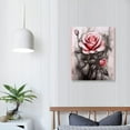 thumbnail image 3 of PIKWEEK  Rose Flower Canvas Wall Art Pink Floral Picture Wall Decor Vintage Flowers Painting Print Home Bathroom Decor, 3 of 4