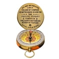 thumbnail image 1 of Visland Christmas Style Beautiful Ride Compass Brass Scripture Engraved Directional Compass for Climbing, 1 of 8