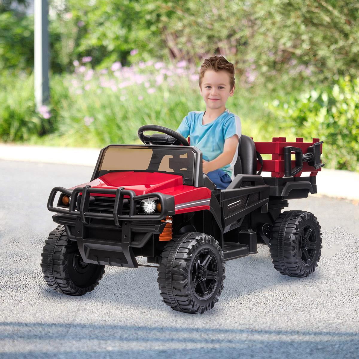 UBesGoo 12V Kids Battery Powered Ride On Truck Electric Tractor Car ...