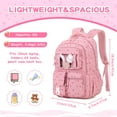 thumbnail image 2 of Soda Candy Corduroy School Backpack Cute Bookbag for Middle School Students Book Bag Kawaii Ita Backpacks with Reinforced Thick Strap, Pink Strawberry, 2 of 7